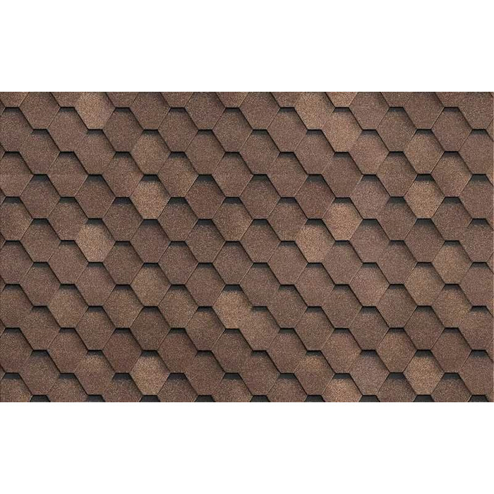 Гибкая черепица однослойная Технониколь Шинглас Ультра Самба Янтарь