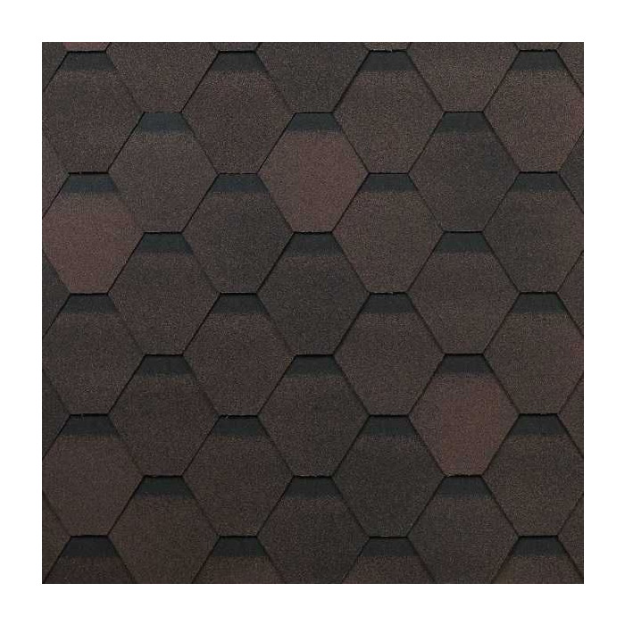 Гибкая черепица однослойная Технониколь Шинглас Оптима Коричневый